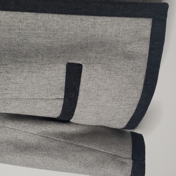 Vintage wool-blend lady jacket gray cropped blazer - Picture 7 of 15